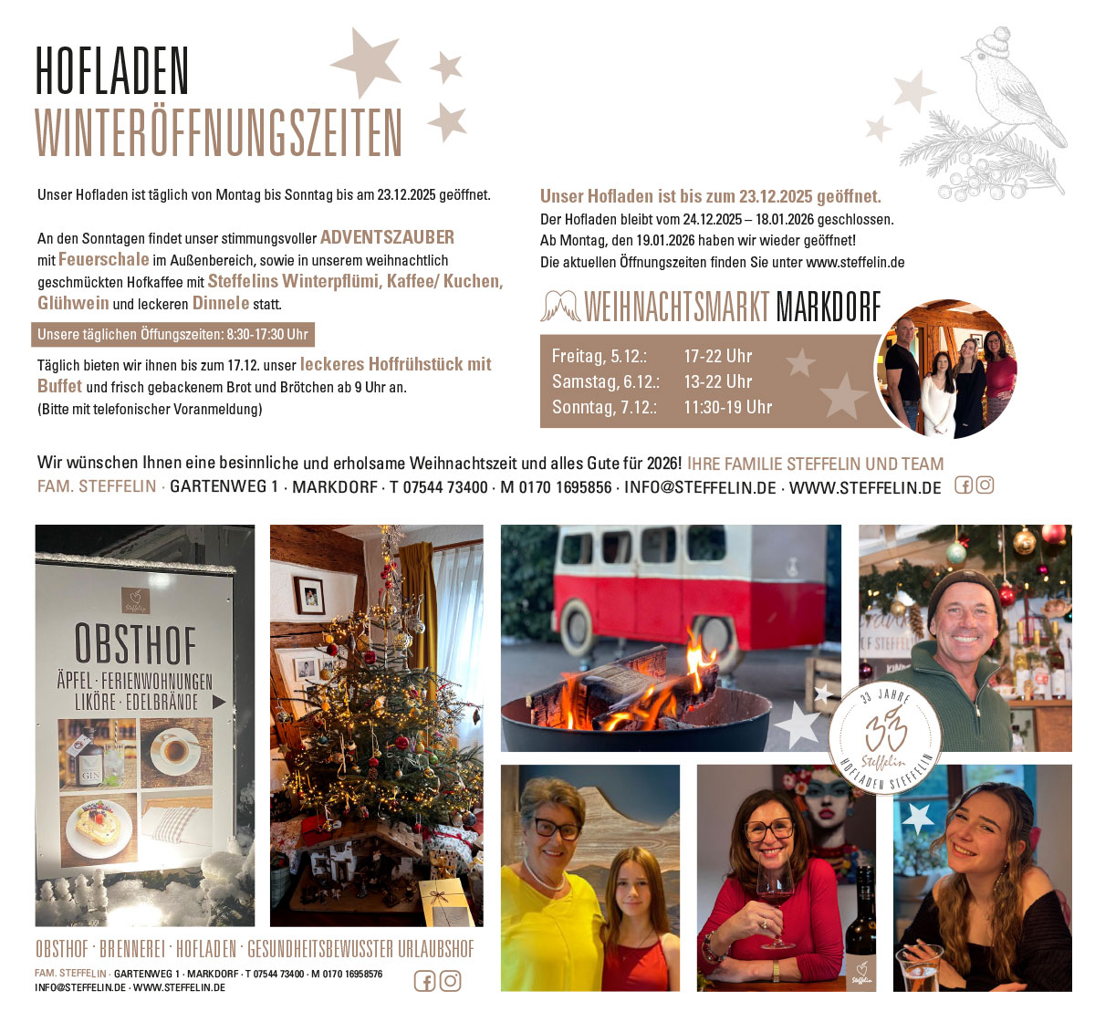 Steffelin Winterzeit 2025